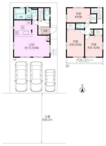 岩戸4丁目新築一戸建て　全2棟の画像