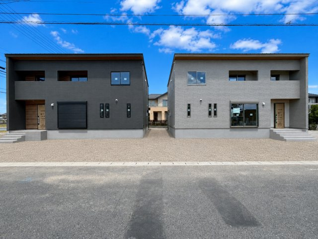 新築戸建　瑞穂市穂積　全2区画分譲の外観|「現地（2026年5月11日）撮影」　
■全体写真　
■ヤマダ不動産　株式会社リライフ　