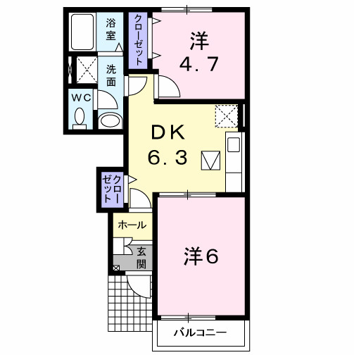 エスポワールⅡの間取り