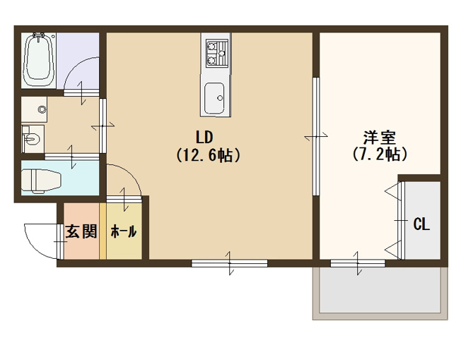 【間取り】 | 第2ハイツ和らぎ