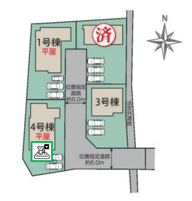 【区画図】 | 前橋市総社町植野　平屋　新築住宅 | 現地ご案内ツアー開催中！早朝やお仕事帰りのご見学にもすぐ対応致します！見学ご予約はコアライブまでお気軽にお問い合わせ下さい！