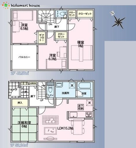 鴻巣市箕田第9　新築戸建　クレイドル02の間取り