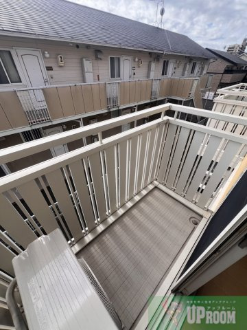 寄京南ハイツのバルコニー