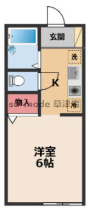 【間取り】 | サニースポットⅠ | 家具家電付き部屋