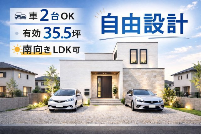 車2台×南向きLDK可×有効面積35.5坪　大東市