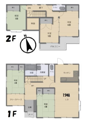 大網白里市北今泉　中古戸建の間取り|図面と現況に相違がある場合、現況を優先致します。