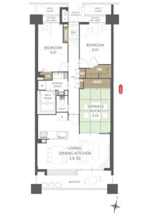 【間取り】パークシティ泉中央ウエストコート 