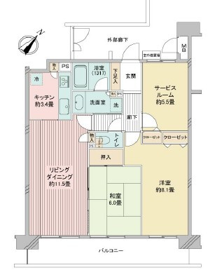 コスモ川口朝日町の間取り