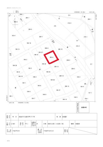 金蔵寺町売り土地の土地図