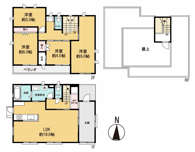 【中古戸建】邑楽郡大泉町大字吉田の間取り|■間取り図｜敷地面積：247.30㎡（約74.80坪）　建物面積：115.77㎡（約35.02坪）