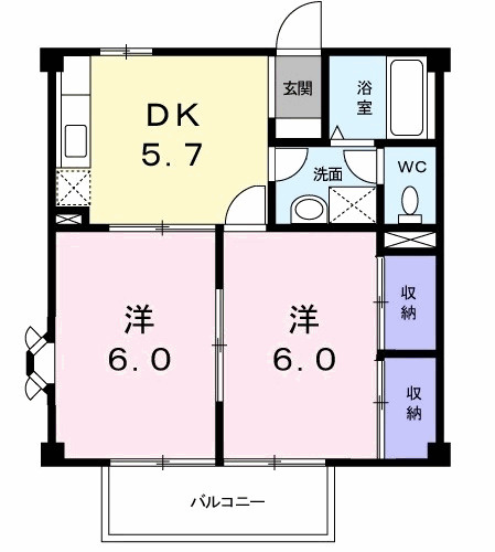 メゾンリーヴＭ・Ｋの間取り|間取図