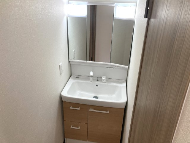 神戸市北区鈴蘭台北町４丁目の賃貸マンションの洗面所|シャワー付きの独立洗面台