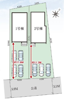 【区画図】 | 糸満市喜屋武（全2棟） | 区画図♪
