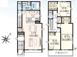 【間取り】 | 糸満市喜屋武（全2棟） | 2号棟　2790万円