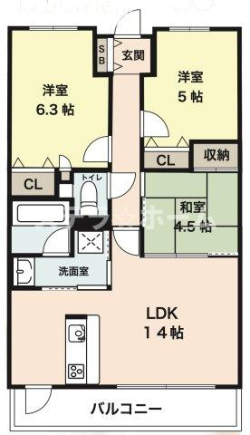 藤和シティホームズ吹田駅前の間取り