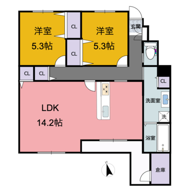 ラコリーヌAの間取り