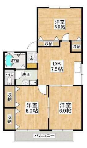 ベルフォーレ　1の間取り