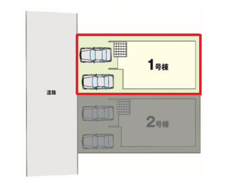 【仲介手数料無料／中川区】リガーレ名古屋市中川区中須町2期①の区画図