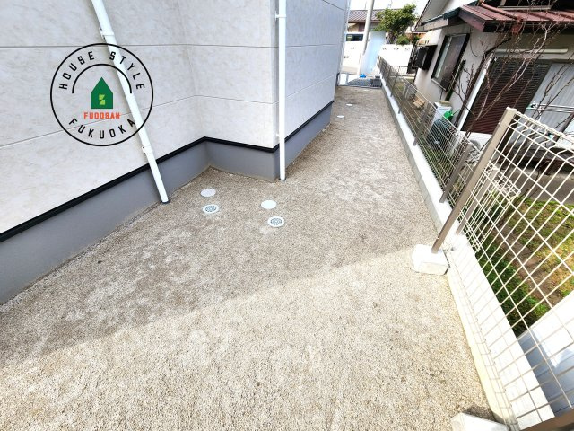 糟屋郡志免町桜丘３丁目第5-２棟（2号棟）の庭|お庭で自由な時間を過ごせます。