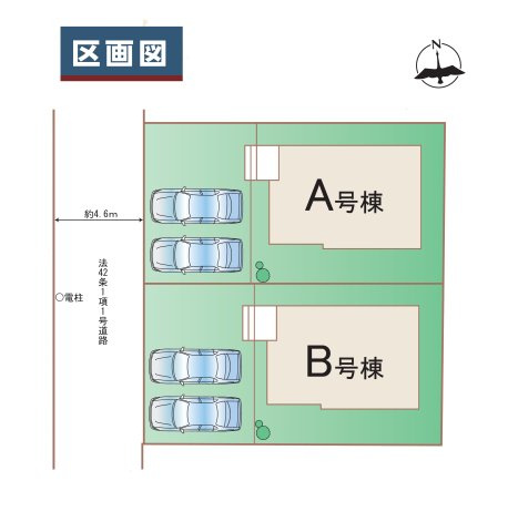 福岡市西区拾六町４丁目第１-２棟（B号棟）の区画図|配置図（B号棟）