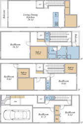 【参考プラン】 | 車庫付大型4LDKプラン（建物面積292.74平米、建物価格16000万円）