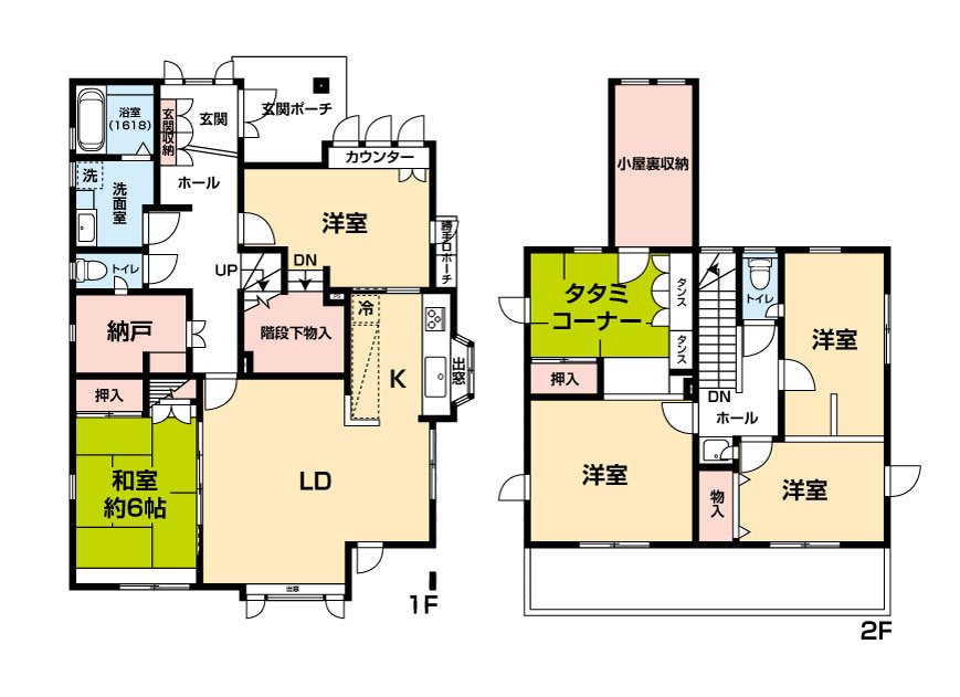 杉山町字新松丘58番2貸家の間取り