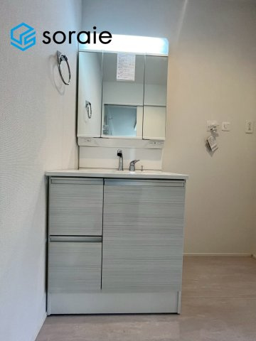 狭山市北入曽22期　新築戸建ての独立洗面台|3月30日撮影