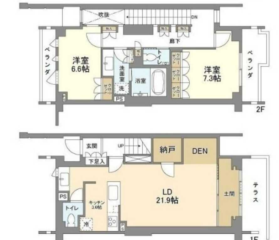 瀬田の杜Garden&Terrace　床暖房　ペット相談　タウンハウスの間取り