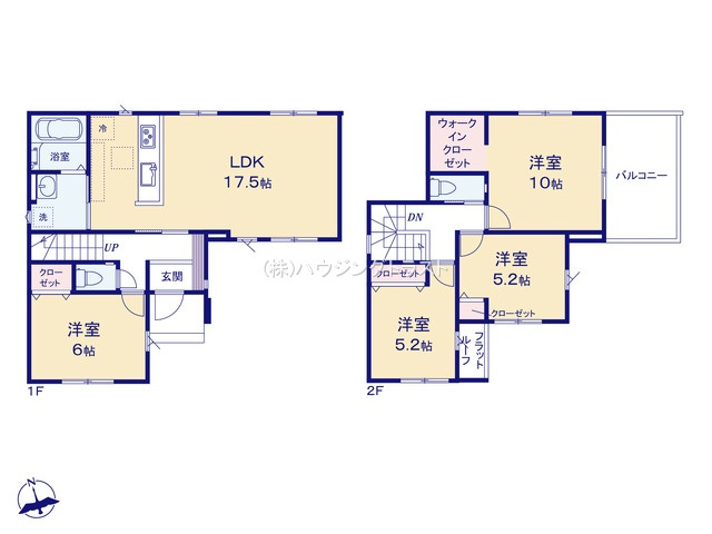 仲介手数料無料　LIGARE　所沢市東狭山ケ丘7期　全５棟　の間取り