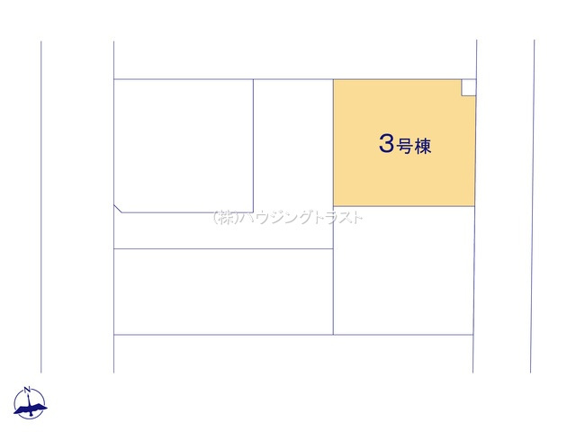 仲介手数料無料　LIGARE　所沢市東狭山ケ丘7期　全５棟　の区画図