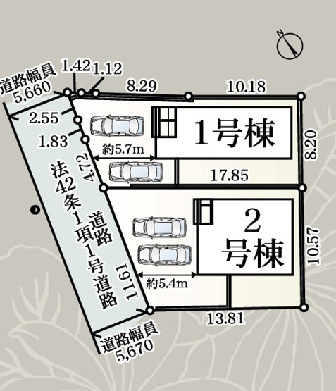 【間取り】 | 富士宮市北町 2期 新築一戸建て 1号棟 | 1号棟の区画図です
