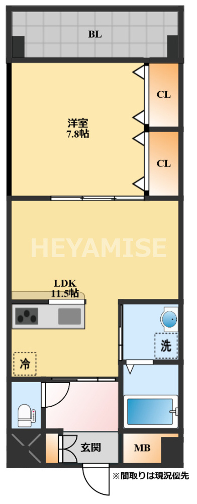 エスポワール長野の間取り