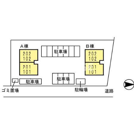 サンライズヒル福田A棟の区画図
