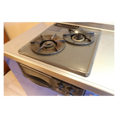 【キッチン】 | 二口ガスコンロ　グリル付き