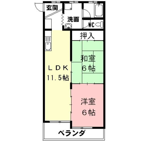 カワセコーポの間取り