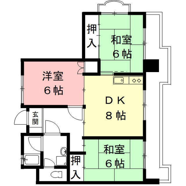 リーボン　キャッスルの間取り
