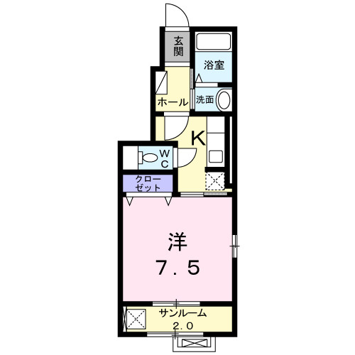 ソレアードＳの間取り