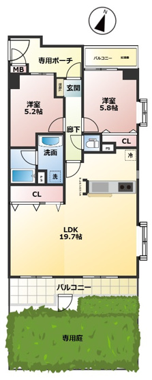 【間取り】 | ライオンズマンション川越南古谷第3