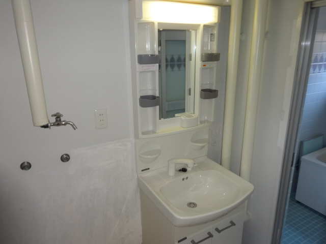 西新在家マンションの洗面所