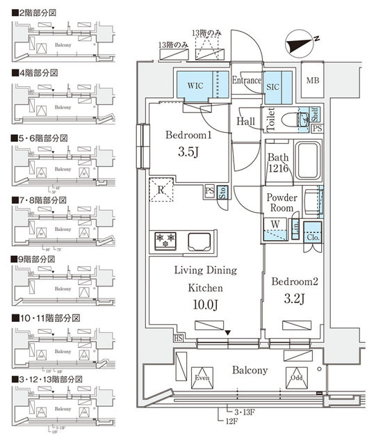 リビオメゾン御茶ノ水EASTの間取り|2LDK