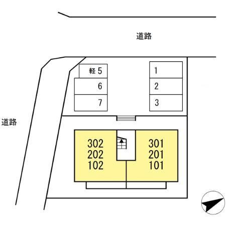 D-avance朝日　B棟の区画図