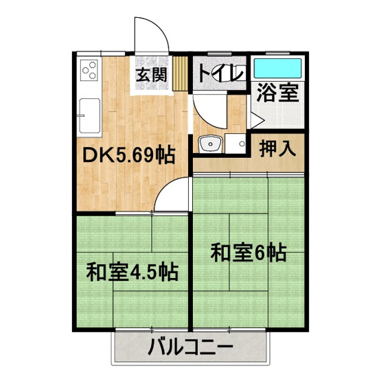 【間取り】 | 河内ハイツ