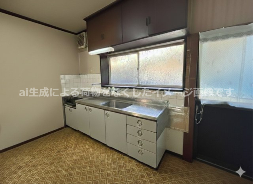 南アルプス市田島　中古住宅のキッチン|AI生成のイメージ画