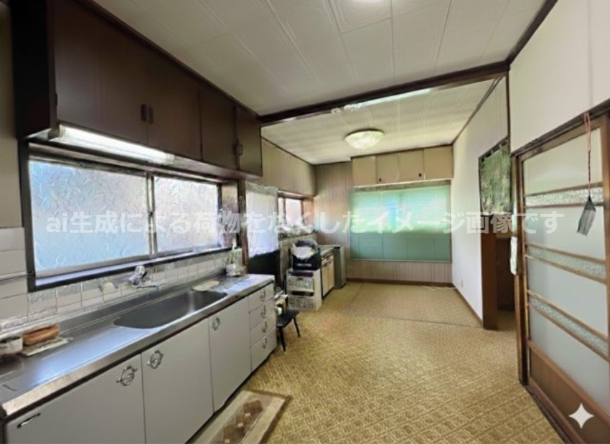 南アルプス市田島　中古住宅のキッチン|AI生成のイメージ画
