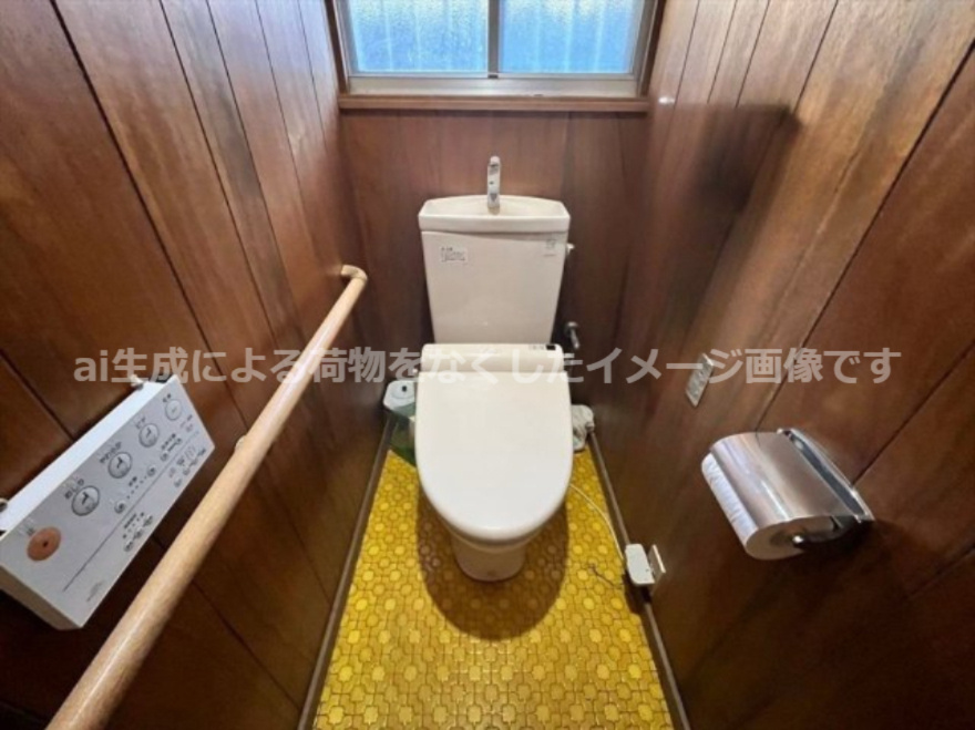 南アルプス市田島　中古住宅のトイレ|AI生成のイメージ画