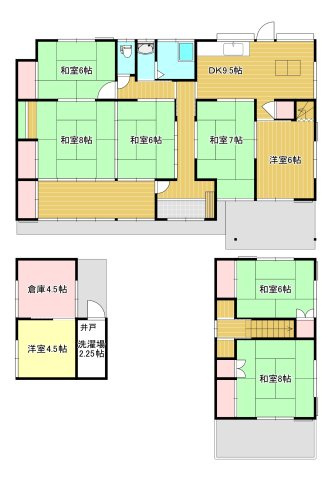 南アルプス市田島　中古住宅の間取り