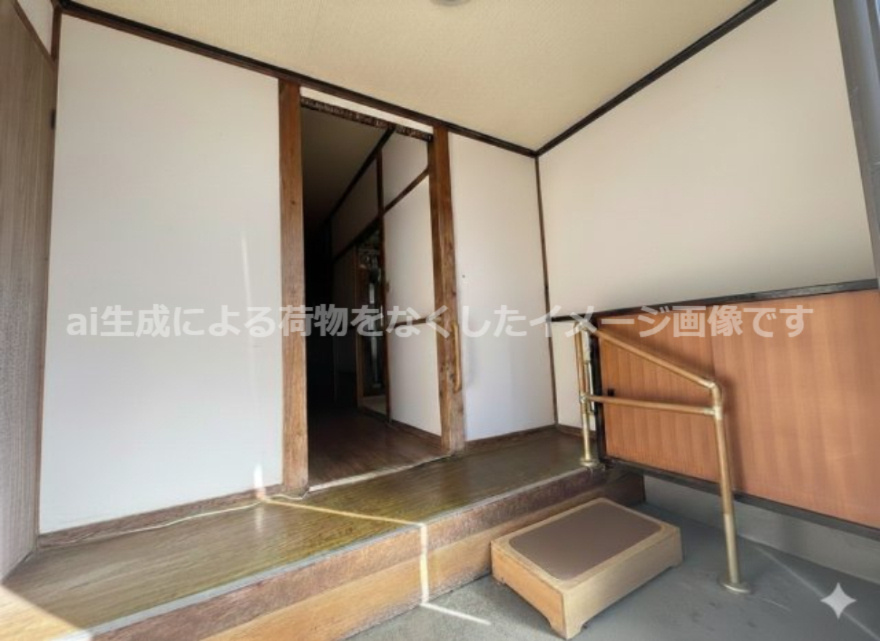 南アルプス市田島　中古住宅の玄関|AI生成のイメージ画