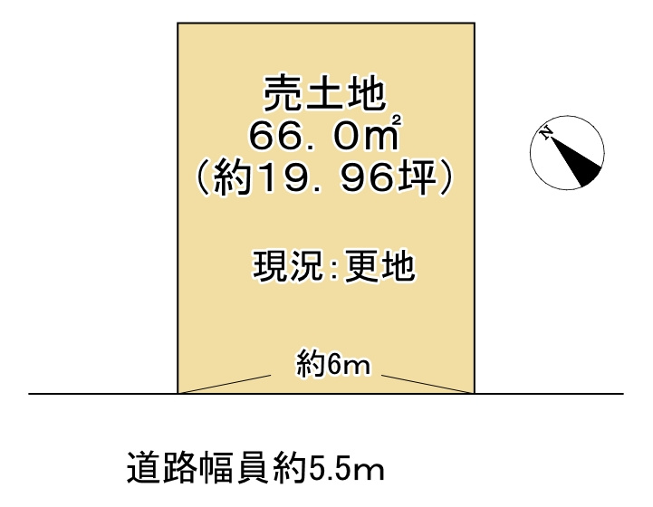 野洲市栄　売土地の土地図