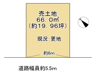 【土地図】 | 野洲市栄　売土地