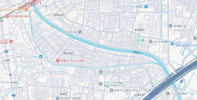 寝屋川市萱島南町　新築一戸建ての地図